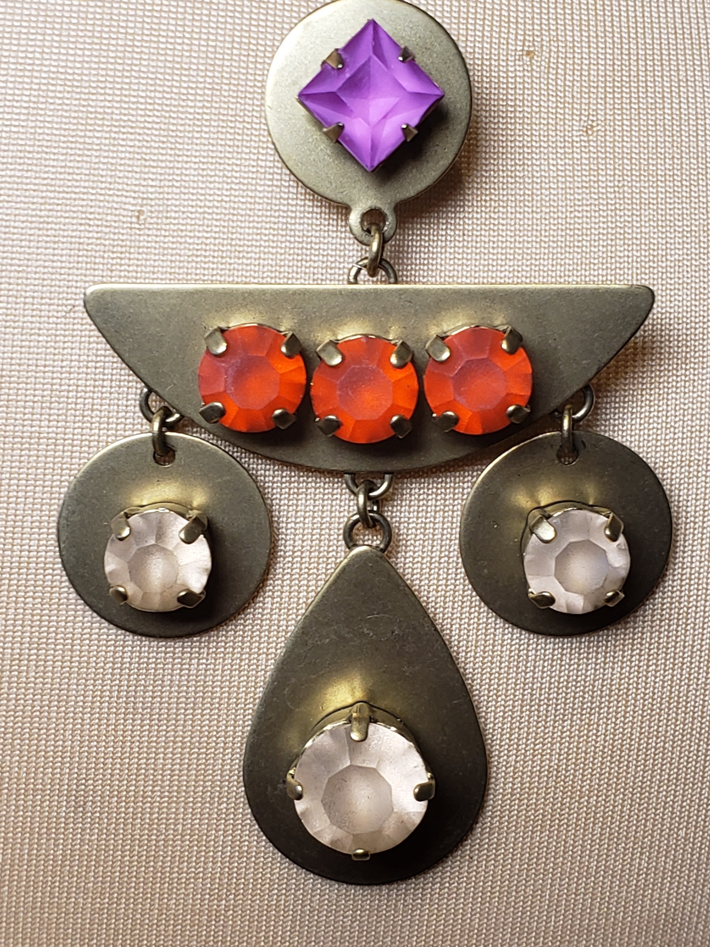 Unique Geometrical Dangle Stud Statement Earrings By Loren Hope — image 2 of 5